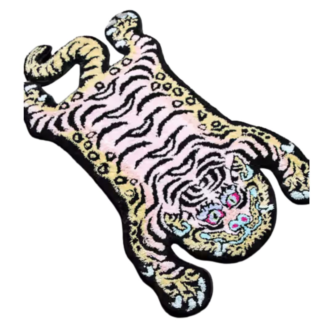 Raw Emotions Tibetan Tiger Rug Pink