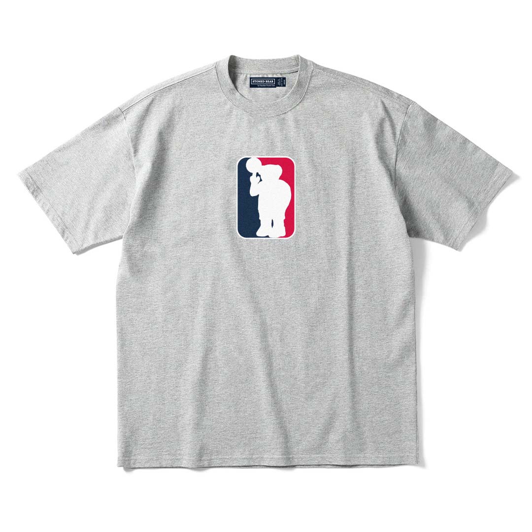 Stoned Bear by Paradise Youth Club Basketball Logo T-shirt