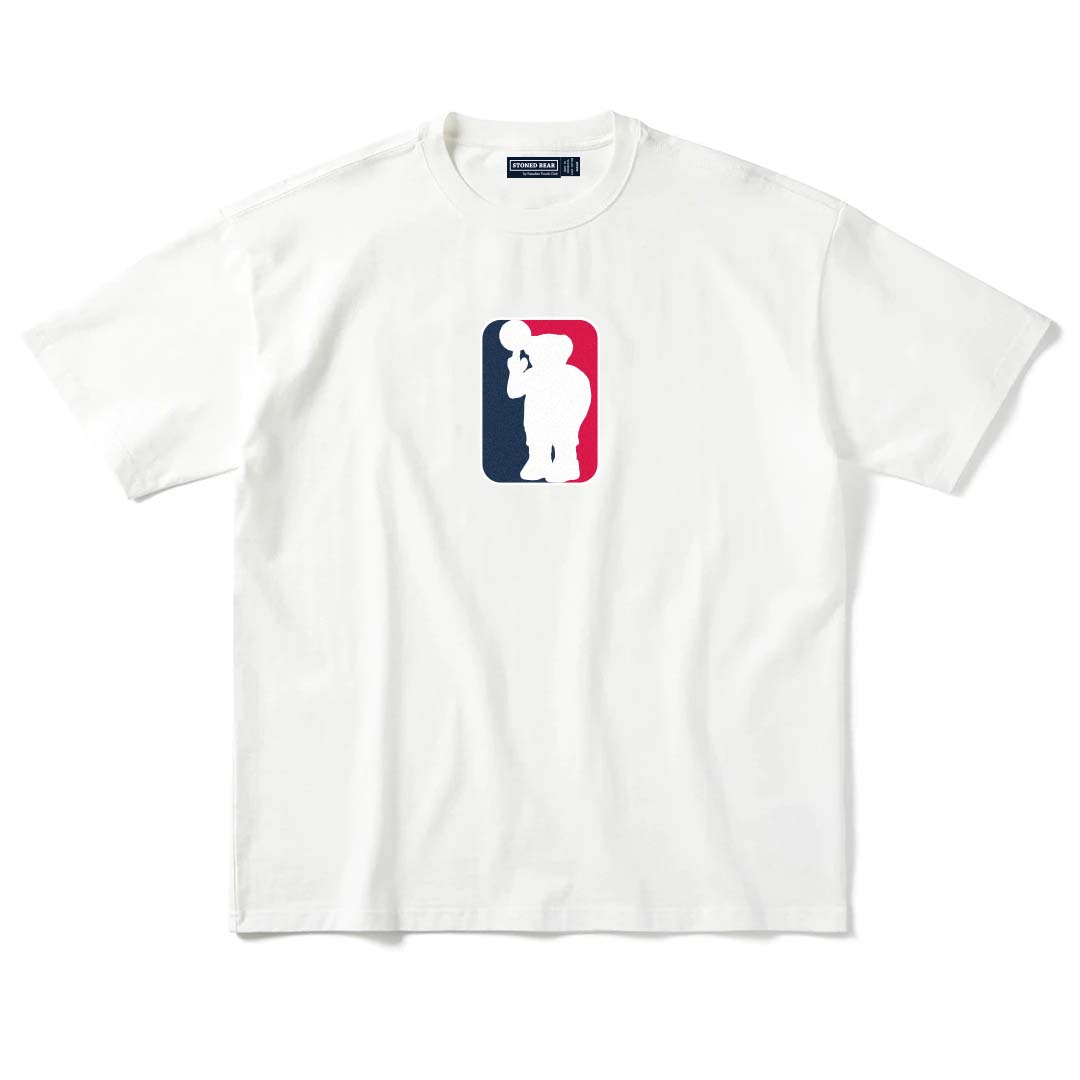 Stoned Bear by Paradise Youth Club Basketball Logo T-shirt