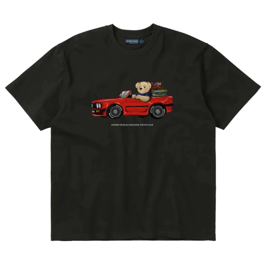 Stoned Bear by Paradise Youth Club Happy Holidaze Vacation T-Shirt