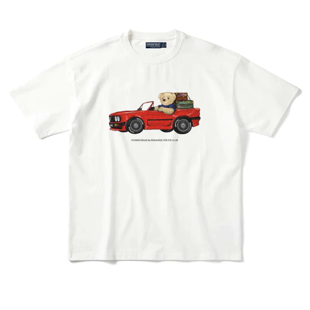 Stoned Bear by Paradise Youth Club Happy Holidaze Vacation T-Shirt