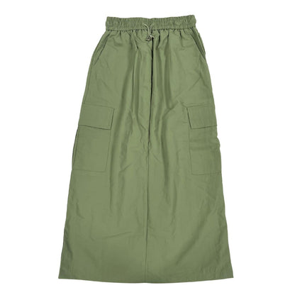 Parachute Drawstring Midi Skirt