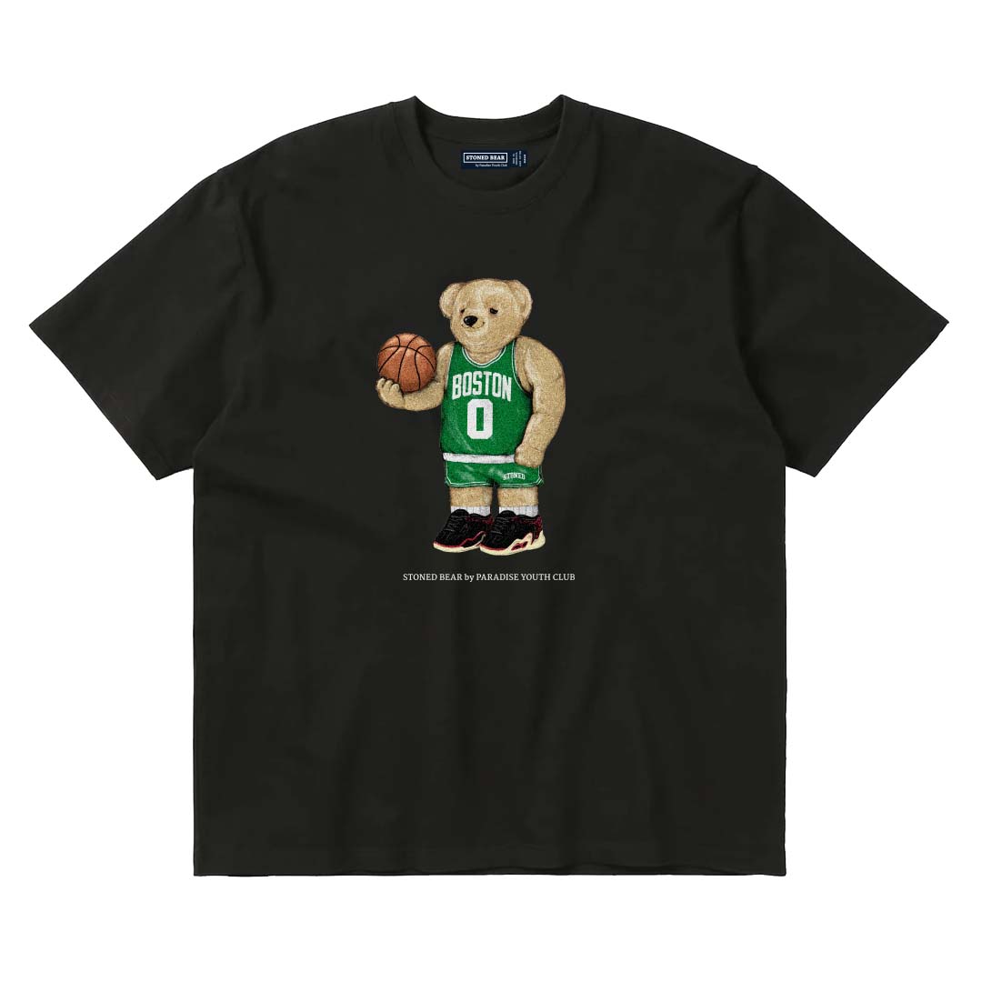 Stoned Bear by Paradise Youth Club Basketball Boston T-Shirt