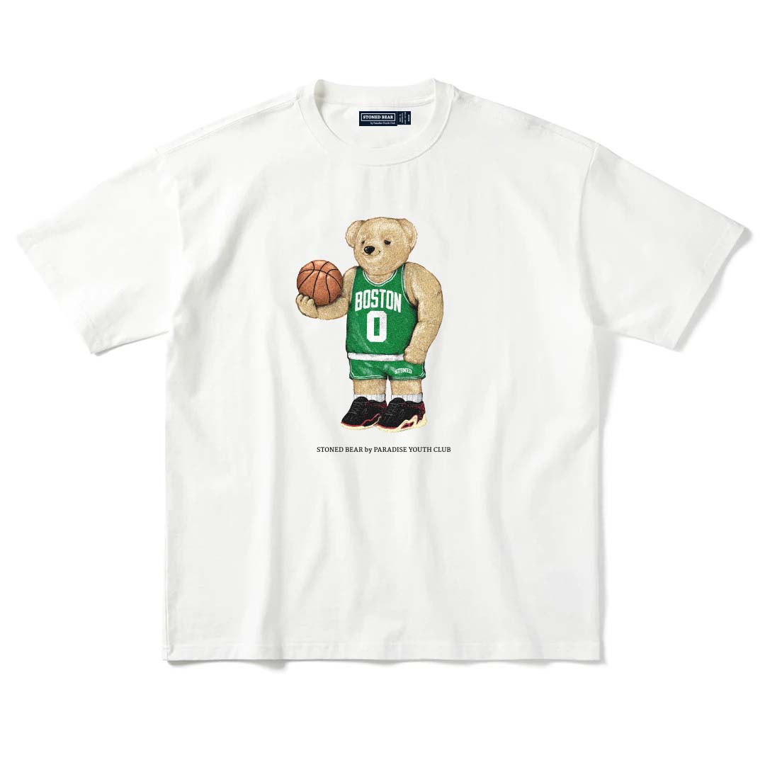 Stoned Bear by Paradise Youth Club Basketball Boston T-Shirt