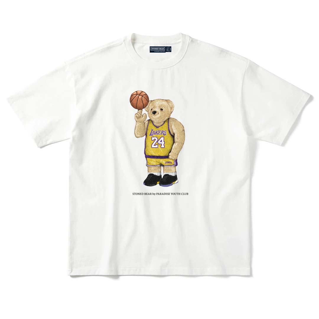 Stoned Bear by Paradise Youth Club Basketball Los Angeles T-Shirt