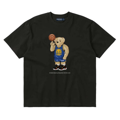 Stoned Bear by Paradise Youth Club Basketball San Francisco T-Shirt