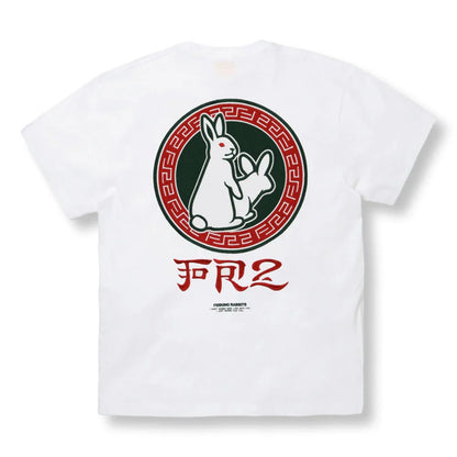 #FR2 Round Logo Embroidery Cotton Graphic Short-Sleeve T-Shirt